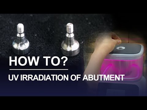 UV irradiation of abutment with DIO UV Activator