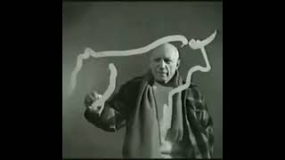 Picasso Painting Live on Glass | 1949 Documentary Clip #Picasso #ArtDocumentary #VisiteAPicasso