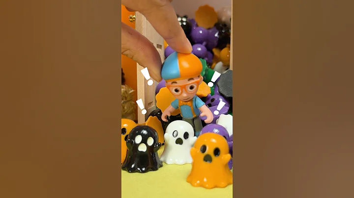 Blippi Finds GHOSTS! Trick or Treat Challenge! #blippi #shorts