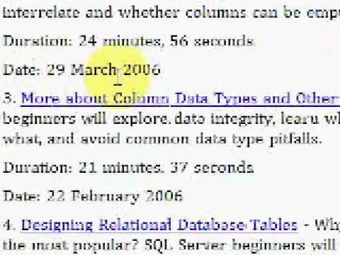 SQL Server Designing Relational Databases FREE Video Tutorial