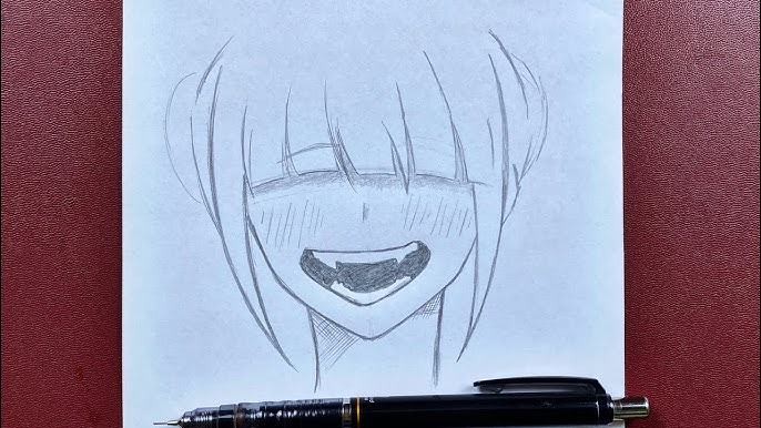 Easy anime drawing  how to draw a boy with evil smile step-by