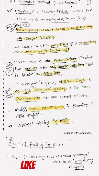 ABG Analysis/ invasive method/ #video #viral