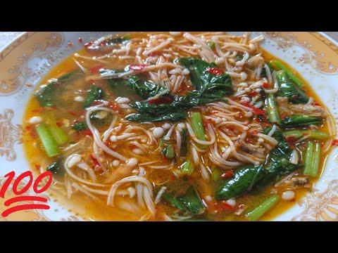 Resep Jamur Enoki Dan Sawi Hijau