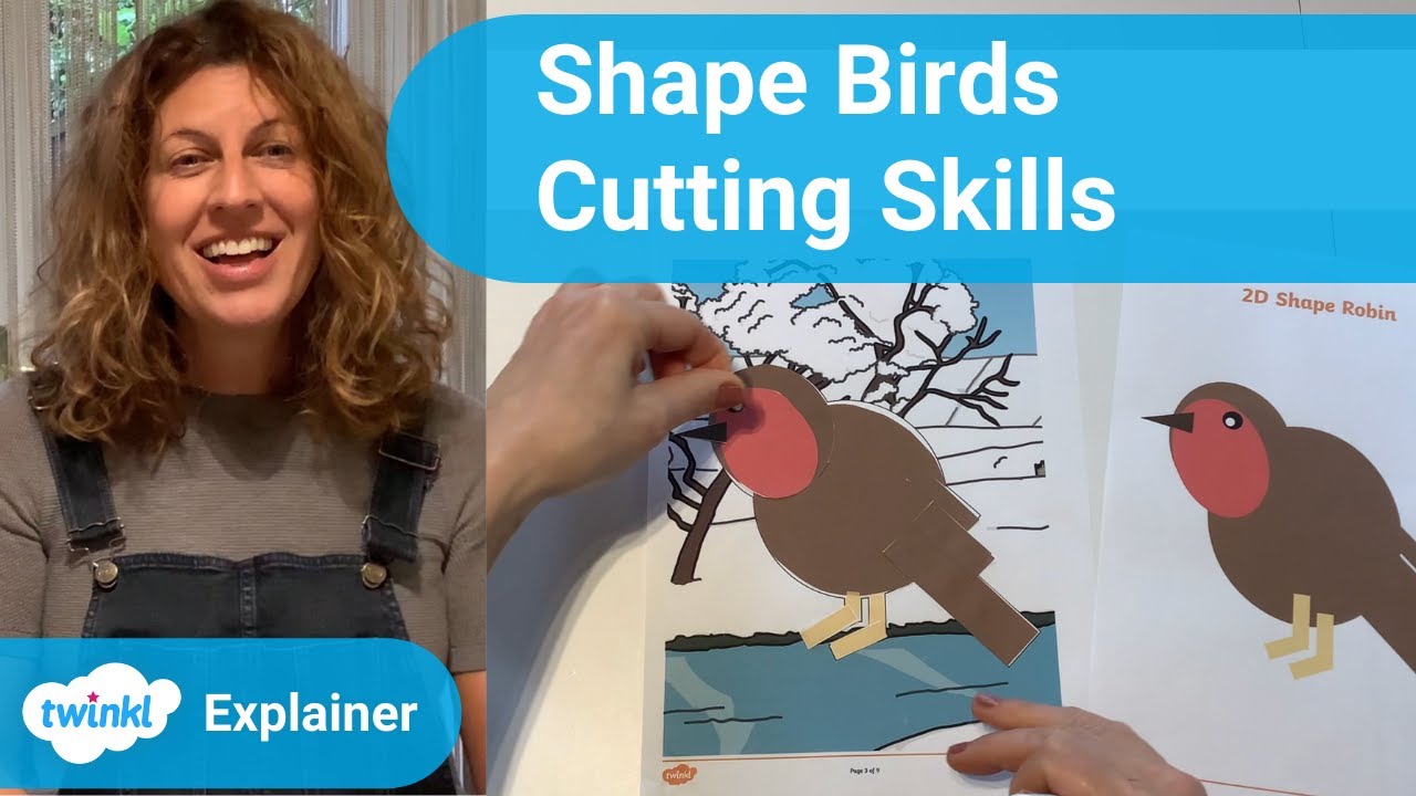 Bird Shape Cutting Skills Games