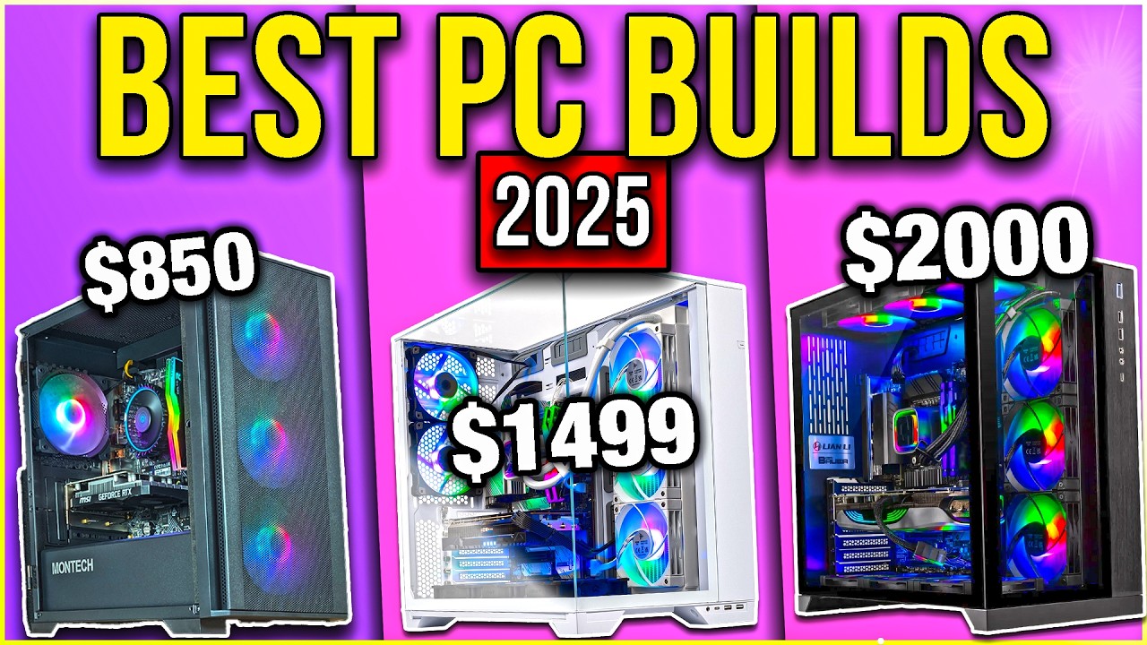 Best Gaming PC Builds in 2025 😃 [1080p, 1440p & 4K!] - YouTube