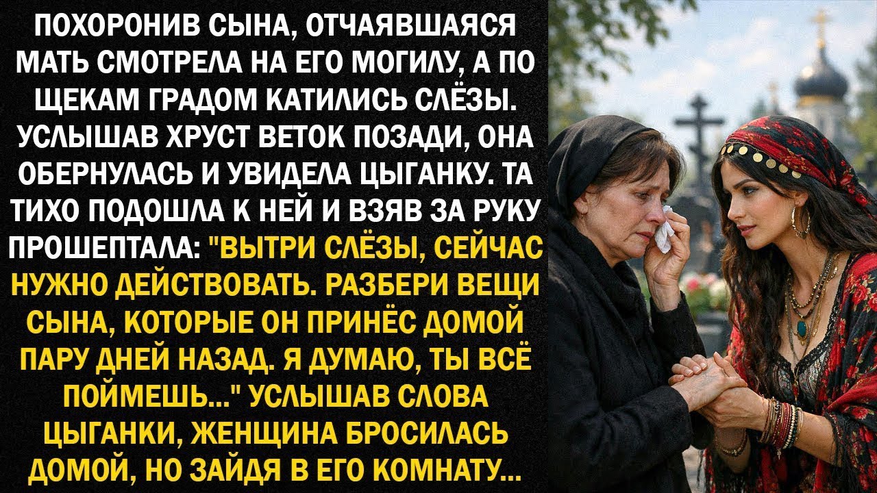Похоронив сына, отчаявшаяся мать смотрела на его могилу, а по щекам градом катились слёзы...