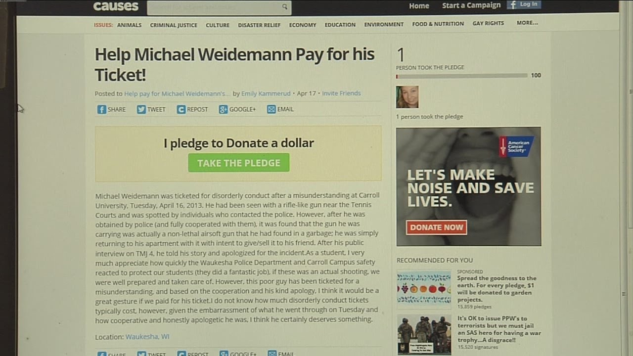 Carroll University students raise money to help man who caused lockdown