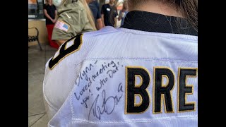 Saints fan's dream comes true with surprise Drew Brees meeting: 'It's really him!'