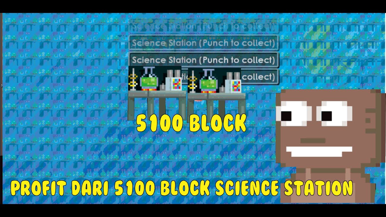 PROFIT DARI 5100 SCIENCE STATION GROWTOPIA YouTube