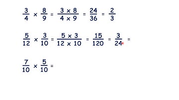 Multiply fractions - multiply, then simplify