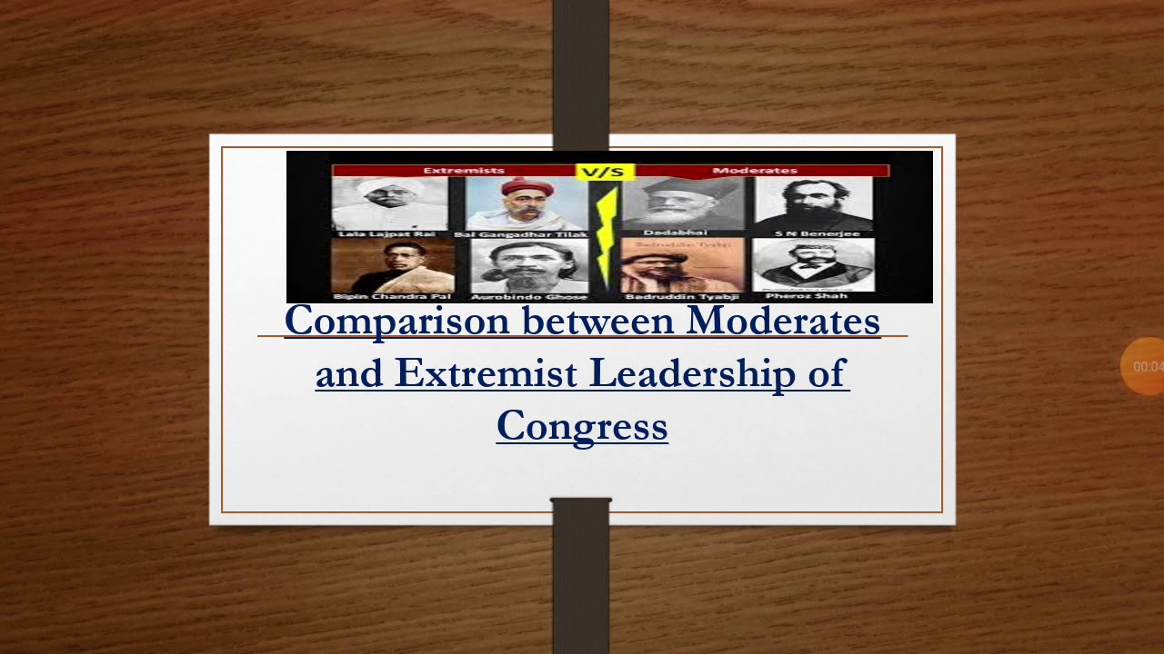 comparison between moderates and extremists in modern history just in 1minute