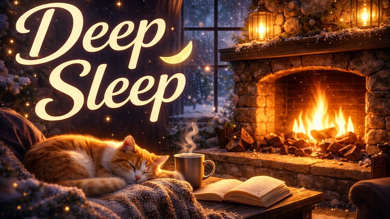 Deep Sleep by the Winter Hearth 🔥  Soft Voice Night