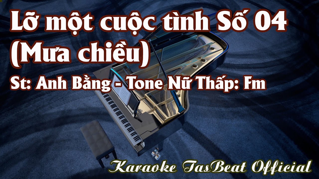 Karaoke Lỡ Một Cuộc Tình Số 04 (Mưa Chiều) Tone Nữ Thấp | TAS BEAT