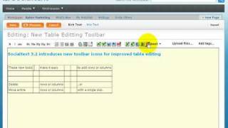 Table Editing In Socialtext 3.2