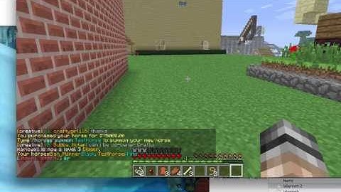 A quick look at the Horses Bukkit plugin in use on Towncraft Minecraft Server