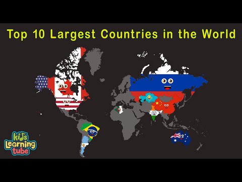 Video: Top 10 Largest Countries In The World By Area