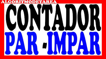 Algoritmo para contar numeros pares e impares