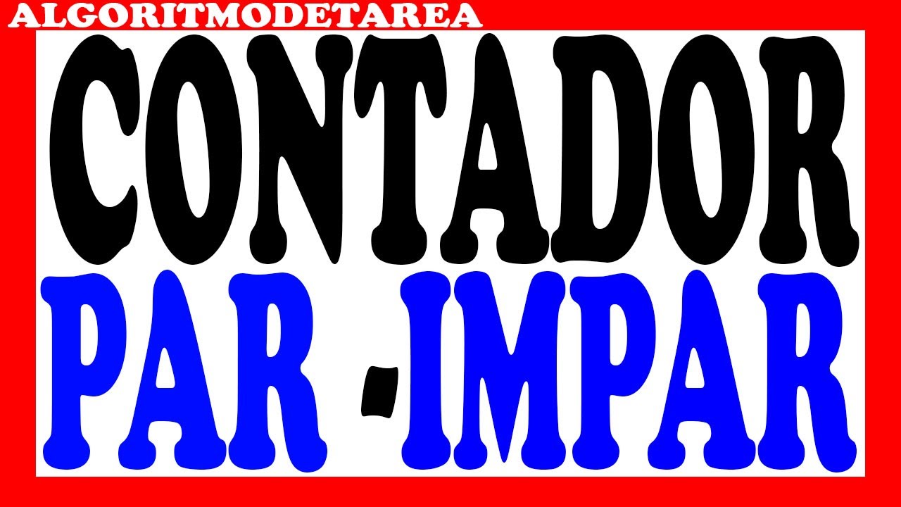 Algoritmo para contar numeros pares e impares