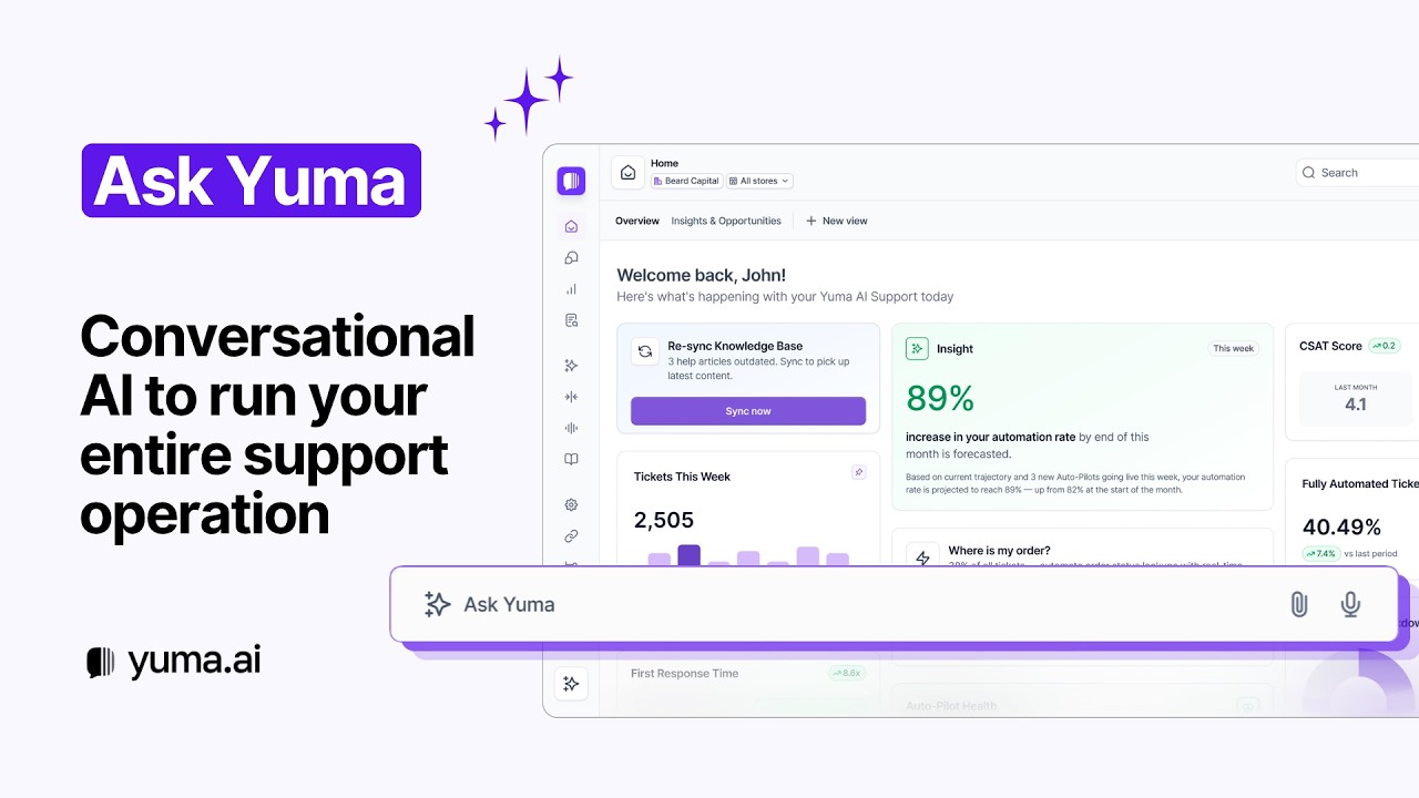 Ask Yuma | Conversational AI to Run Your Support Operation