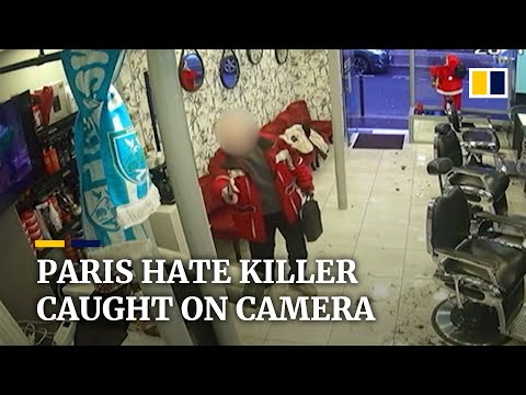 Moment french gunman walked into barber shop during paris hate-killing spree