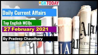 Current affairs in English | 27 February 2021