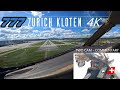 Boeing 777 pilotview landing at zurich 4k