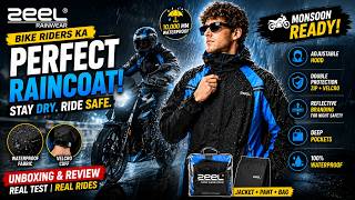 Best Premium Raincoat for Bike Riders? ☔🏍️ | Best Rain Coat for Men Unboxing & Demo | ZEEL Rain Coat