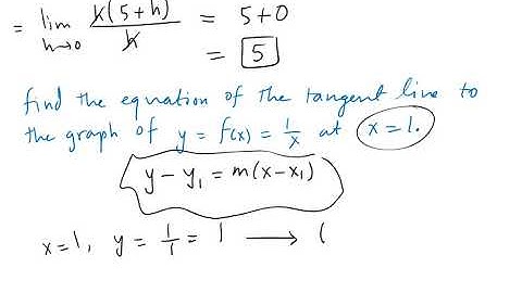 Math 11 Section 1.4: Differentiation using Limits of Difference Quotient