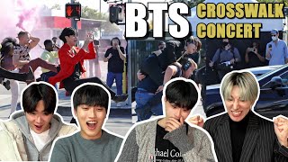|SUB| Koreans React To BTS Crosswalk Concert