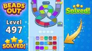 [NEW UPDATE] Beads Out - Level 497 Walkthrough 🧩 | Solution & Gameplay (Voodoo) 🔴