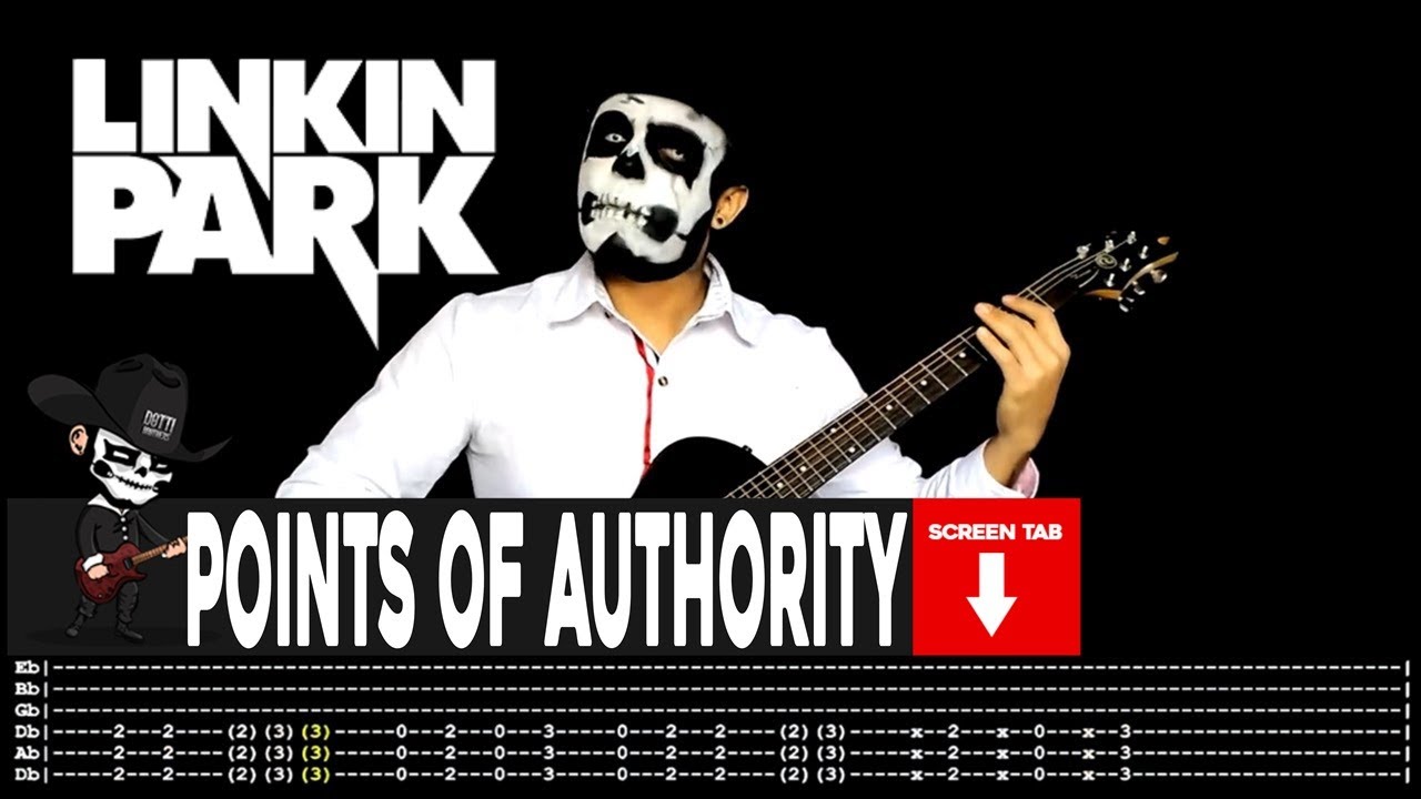 【LINKIN PARK】[ Points Of Authority ] cover by Masuka | LESSON | GUITAR TAB