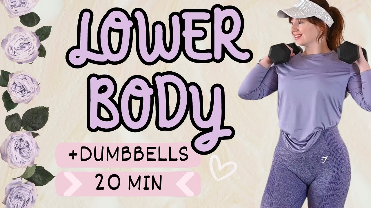20 MIN LOWER BODY WORKOUT - with dumbbells //Home workout - YouTube