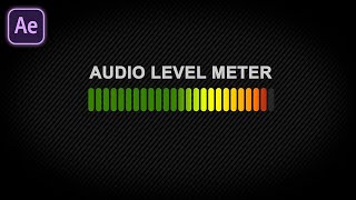 After Effects Tutorial: Create an amazing Audio Level Meter | No Plugins Required