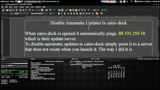 Disable Automatic Updates In Cairo Dock Arch GNU / Linux