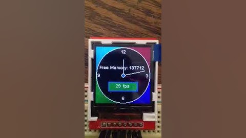 ILI9163 - Clock Demo - Full Screen Flush