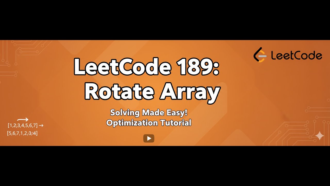 189. Rotate Array | LeetCode Challenge | DSA for Beginners 👨‍💻 - YouTube