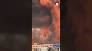 Massive blasts rock Beirut after Israeli airstrike