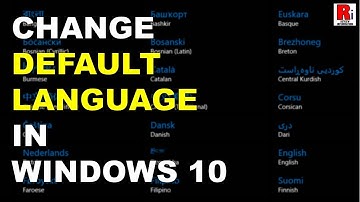 How To Change Default Language In Windows 10