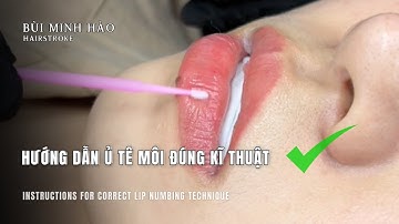 HƯỚNG DẪN Ủ TÊ MÔI ĐÚNG KĨ THUẬT | Instructions for correct lip numbing technique #moi #phunxam