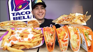 MUKBANG EATING Taco Bell Loaded Supreme Grande Nachos, Crunchwrap Supreme, Doritos Tacos