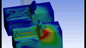 Ansys Workbench explicit dynamics planing of AlSi 1045 and Al 1100 example 3