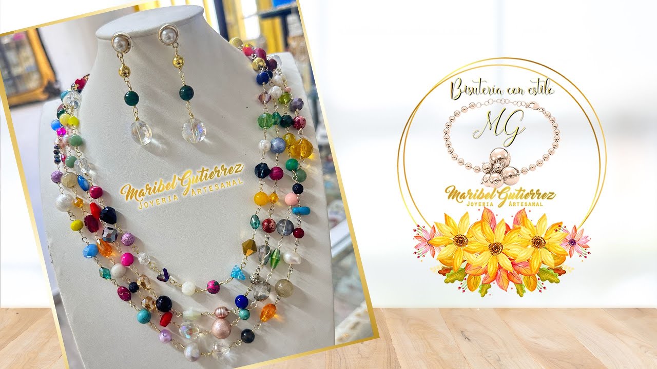 COLLAR CON NUDO DE ROSARIO 📿 | Collar con engarces en nudo de rosario