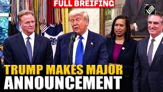 WATCH: President Trump make major NFL Announcement I D.C to Host 2027 NFL Draft I Sports I USA
