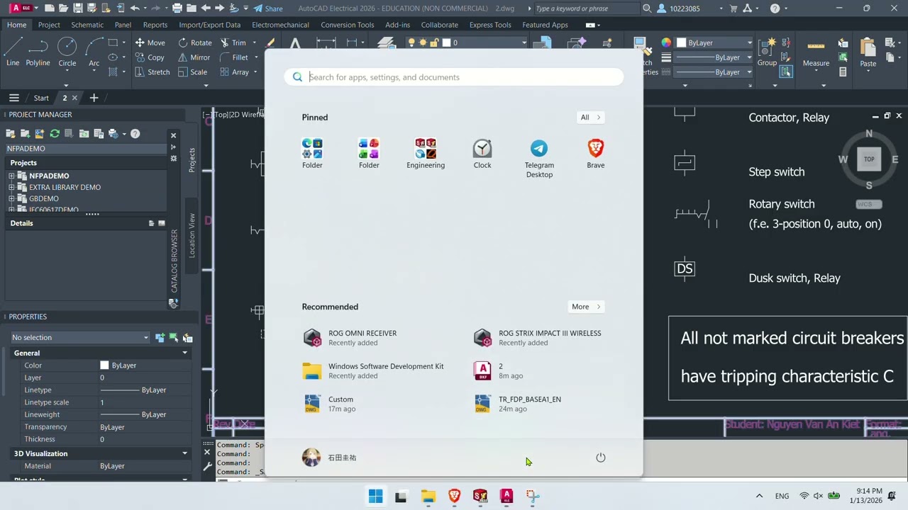 Transfer file from Solidworks Electrical to Autocad.