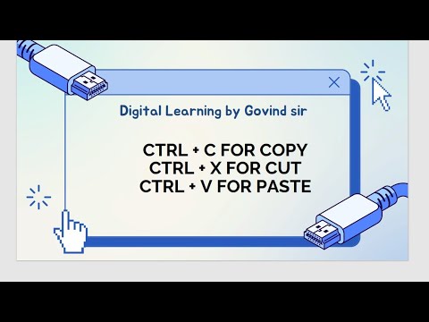 Cut || Copy || Paste || Digital literacy Basic Computer Learning - YouTube