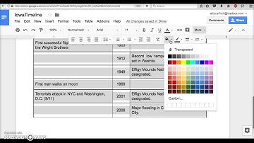 Create Timeline in Google Doc 2017