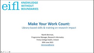 Make your work count