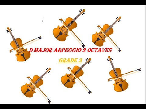 D major arpeggio 2 octaves grade 3 violin - YouTube