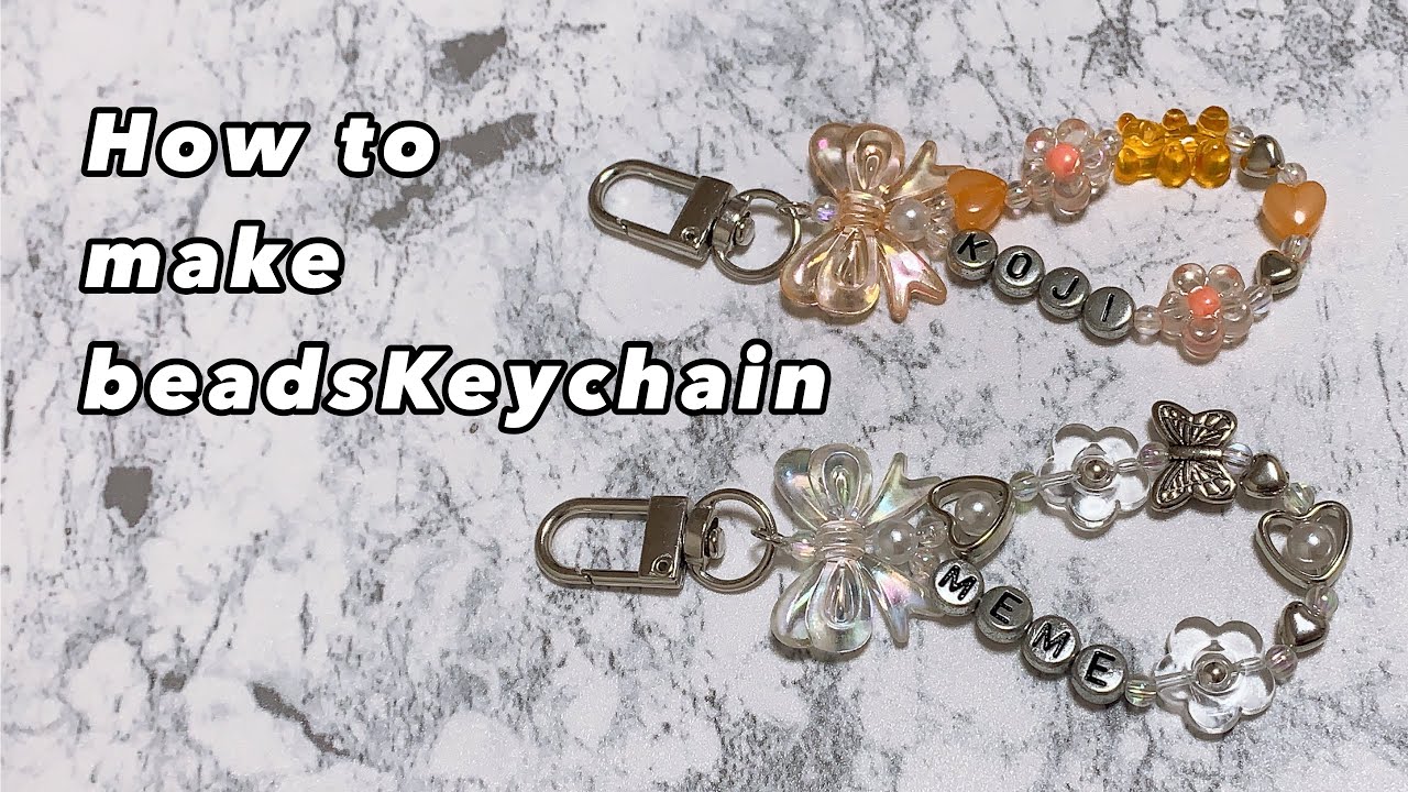 ハンドメイド】推しビーズキーホルダー⛄️🖤🧡 - YouTube
