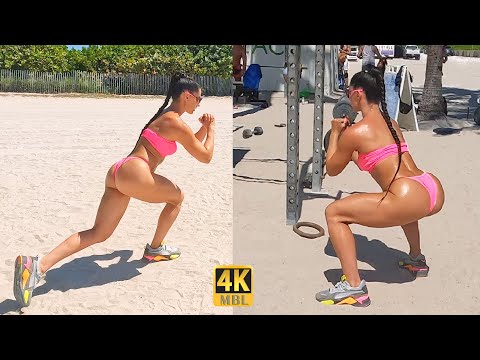 FITNESS MODELS BIKINI BEACH 💪WORKOUT IN THE SUN | SOUTH MIAMI | MIAMI  BOAT LIFE | BOAT ZONE COLLAB